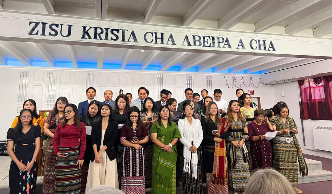people gathered on stage
