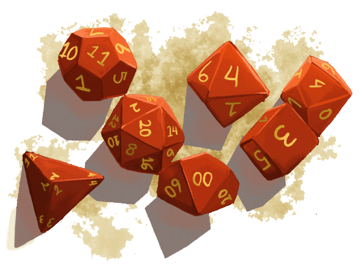 artwork of a dice set